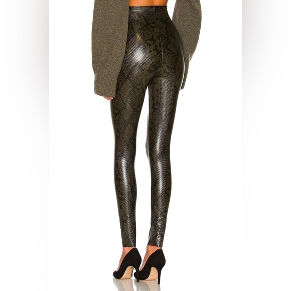 NWT Commando Faux Leather Moss Snake Leggings, Size 2X - Picture 4 of 9